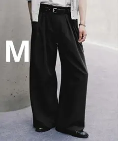 SLIGHT FLARE DOUBLE CLOTH BAGGY SLACKSのサムネイル