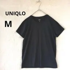 美品 UNIQLO M ブラック ドライEXクルーネックT（半袖） スポーツ