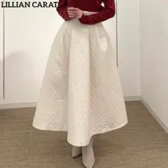 lillian carat キルティングスカート