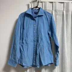Lands' End 長袖シャツ M ライトブルー コーデュロイ 長袖