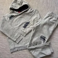 canterbury フード付きスウェット 上下セット グレーキッズ140のサムネイル