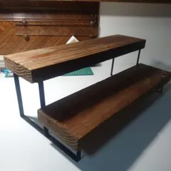 きあつか様専用　2段木製シェルフ　長さ40cm（杉材）