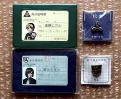 ヒカルの碁 ヒカ碁 ⑨ 生徒手帳メモ 校章ピンバッジ 4点セット 葉瀬中 海王中 ヒカルの碁 私立海王中 葉瀬中 生徒手帳 校章 4点セット 当時もの