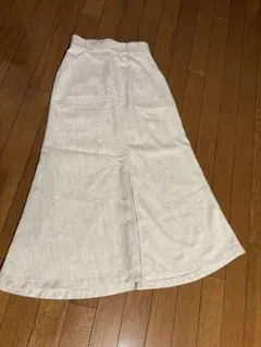 FREE'S MART♡ロングフレアスカート♡ライトベージュ スリット入り