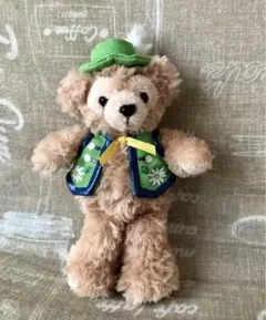 美品　ダッフィー　ディズニーベア　ぬいぐるみバッジ　チロリアン　初期　白タグ