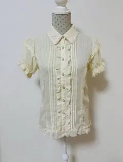 極美品⭐️axes femme アクシーズ ラメ入りストライプブラウス クラロリ
