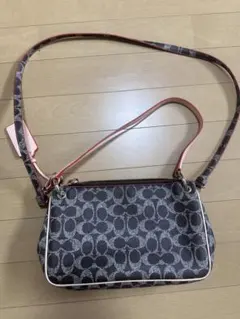 COACH シグネチャー 2WAY ショルダーバッグ ブラウン 赤のサムネイル