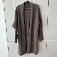ウールロングカーディガン