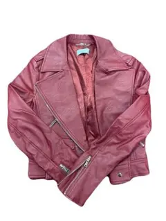 ライダースジャケット赤