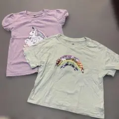 GAPスパンコール　西松屋ユニコーン　120 Tシャツ　2枚セット
