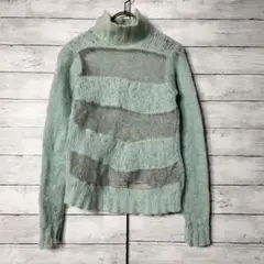 ジュンヤワタナベコムデギャルソン モヘヤウール シースルーニット タートルネック