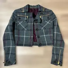 GUCCI チェック柄ショートジャケット 36のサムネイル