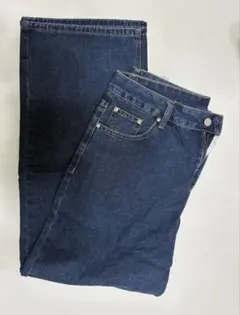 ストレートデニムパンツ インディゴブルー　レディースXL