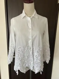 coast weler ahaus 白　レースブラウス