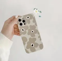 売れ筋✨数量限定✨人気【iPhone11 Pro ケース】花柄  北欧 ベージュ