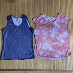 adidas 紫色 タンクトップ L