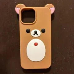 リラックマ iPhone13.14.15ケース 立体耳付き