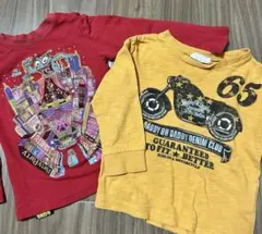 90 95 子供 ベビー 長袖Tシャツ 2枚セット