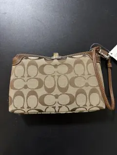 COACH ポーチ F42839 ベージュ/ブラウン