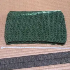 マフラー　ハンドメイド　グリーン