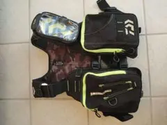 未使用 ダイワ グローブライド フローティングジャケット DF-6406 ダイワ ライトフロートゲームベスト DF-6406 グリーンカモ （お