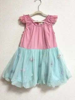 【美品】パンパンチュチュ ワンピース 110 チュール アリエルカラー ピンクのサムネイル