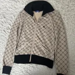 美品　バーバリーブルーレーベル ノバチェック トラックジャケット 38