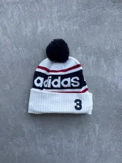 00s adidas archiveボンボンニット帽Y2K tech系レギュラー