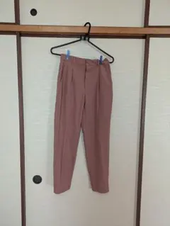 GUテーパードパンツ　サーモンピンク　S
