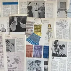 1955年ヴィンテージ手芸本ページ10枚セット