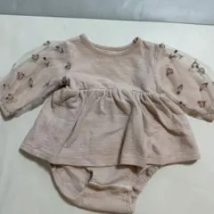 mamarakuオーガンジー花柄ロンパース70バースデイママラク七五三フォーマル