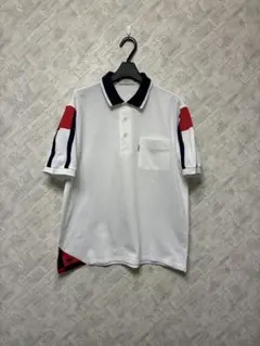 ★adabat★半袖ポロシャツ ホワイト ×ネイビー ×レッドⅣのサムネイル