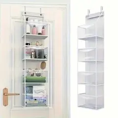 New最安値これ売れています❕ 【ドア裏収納】4段吊り下げ収納ラックuのサムネイル