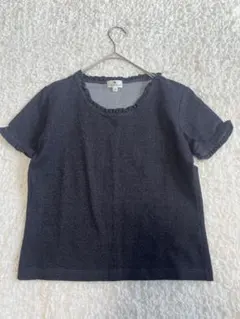 希少♡courreges クレージュ フリルネック カットソー　デニム調　y2kのサムネイル