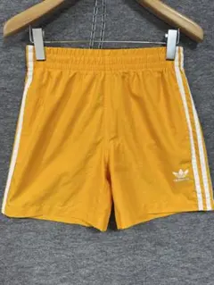 adidas アディダス 水陸両用 ハーフパンツ ロゴ 黄色 3本ライン S