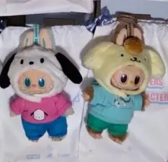 ラブブ サンリオ　ぬいぐるみペンダント　 ポチャッコ　ポムポムプリン　正規品