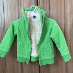 GAP フリース裏地付きグリーンアウター