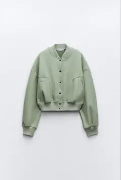 ZARA ソフト クロップドボンバージャケット