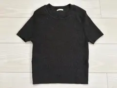 GU ブラック　半袖ラメニット Sサイズ　美品