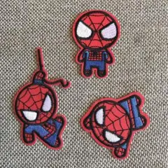 刺繍アイロンワッペン スパイダーマン3枚