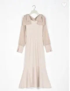 An MILLE ショルダーリボンニットOP ピンク