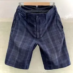 Engineered Garmentsタータンチェックシンチショーツ30ネイビーのサムネイル