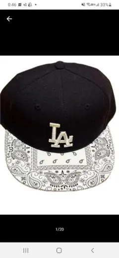 DECKY LAロゴ バンダナ柄キャップ