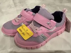 【新品 未使用】キッズスニーカー ピンク 星柄 カップインソール 軽量設計