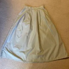 GUタックフレアカラーミディスカートウエストゴム