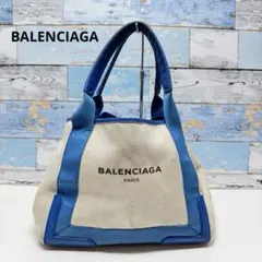 BALENCIAGA バレンシアガ ネイビーカバス トートバッグのサムネイル