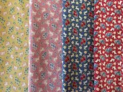 USAコットン　サーティーズ復刻柄 Marcus、moda うさぎ柄