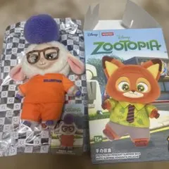 MINISO ズートピア ベルウェザーぬいぐるみキーホルダー（囚人服）