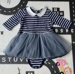 petit main 長袖ロンパース 70 ワンピース