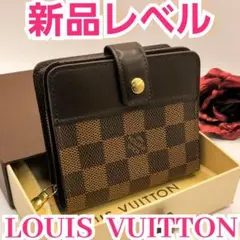 開運財布！未使用展示 ルイヴィトン コンパクト ジップ ダミエ 正規